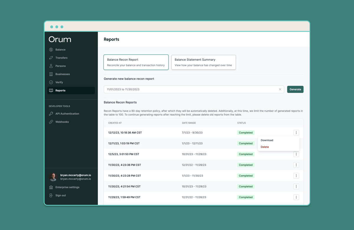 Just Launched: Reporting Now Available in the Orum Portal