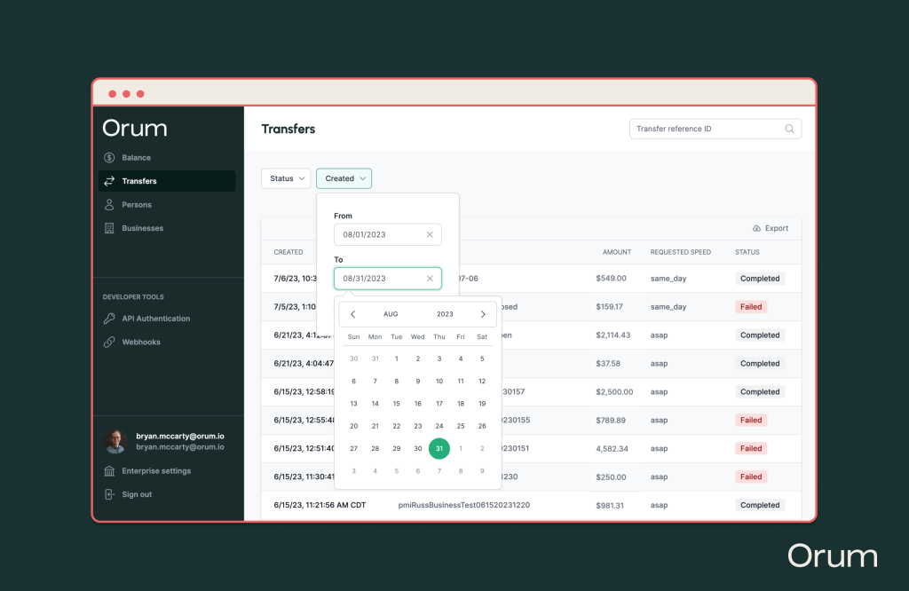 Create filter in Orum dashboard